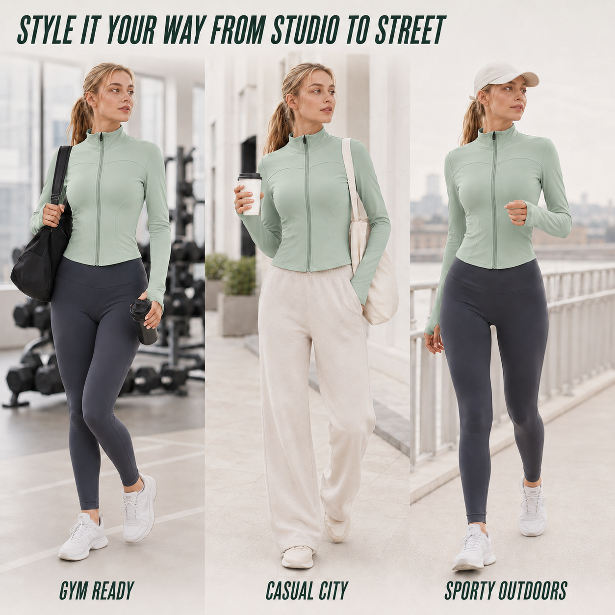 Nordspur | Fluxara Long-Sleeve Fitted Athletic Zip Jacket