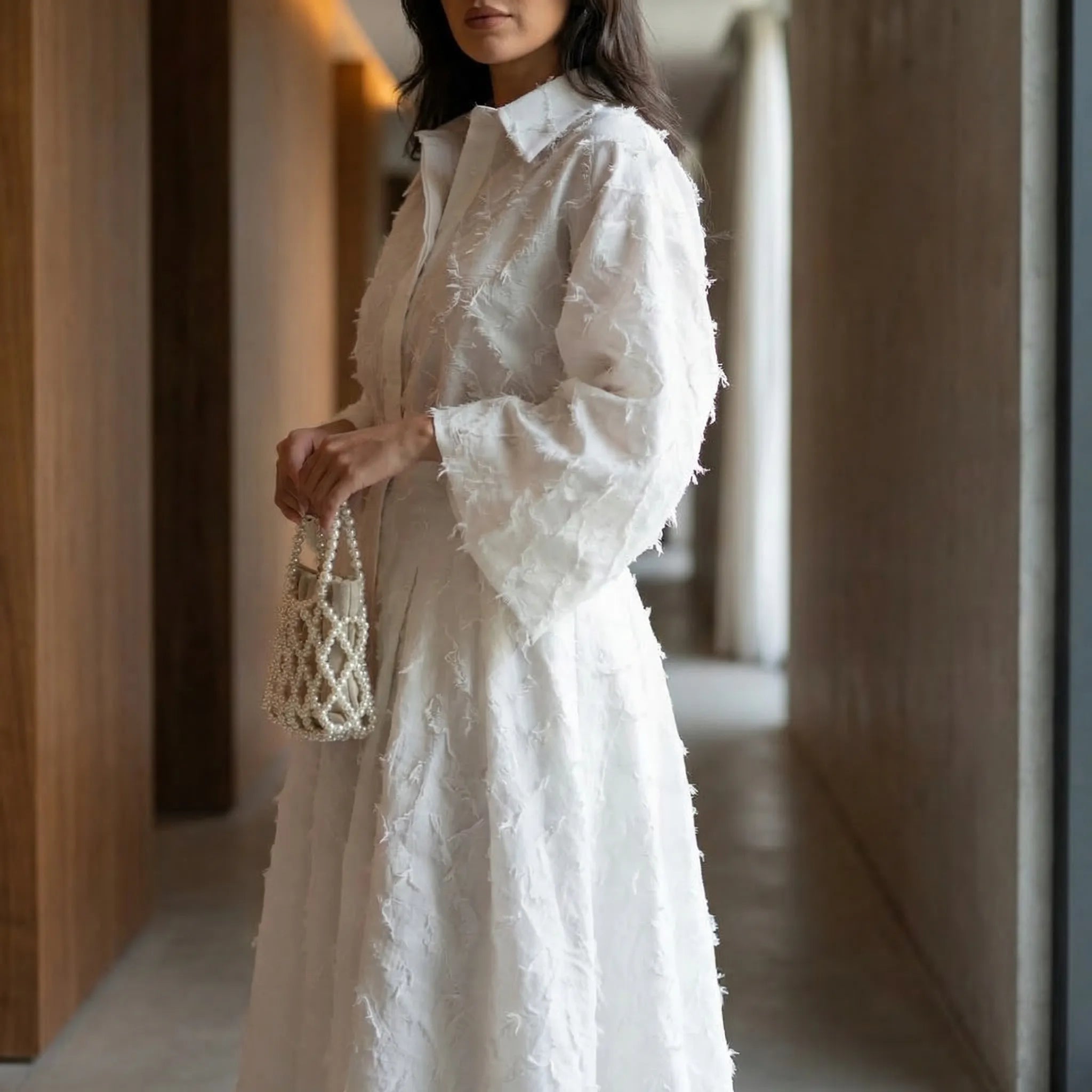 Nordspur | Frinella Tassel-Trimmed Blouse And A-Line Skirt Set