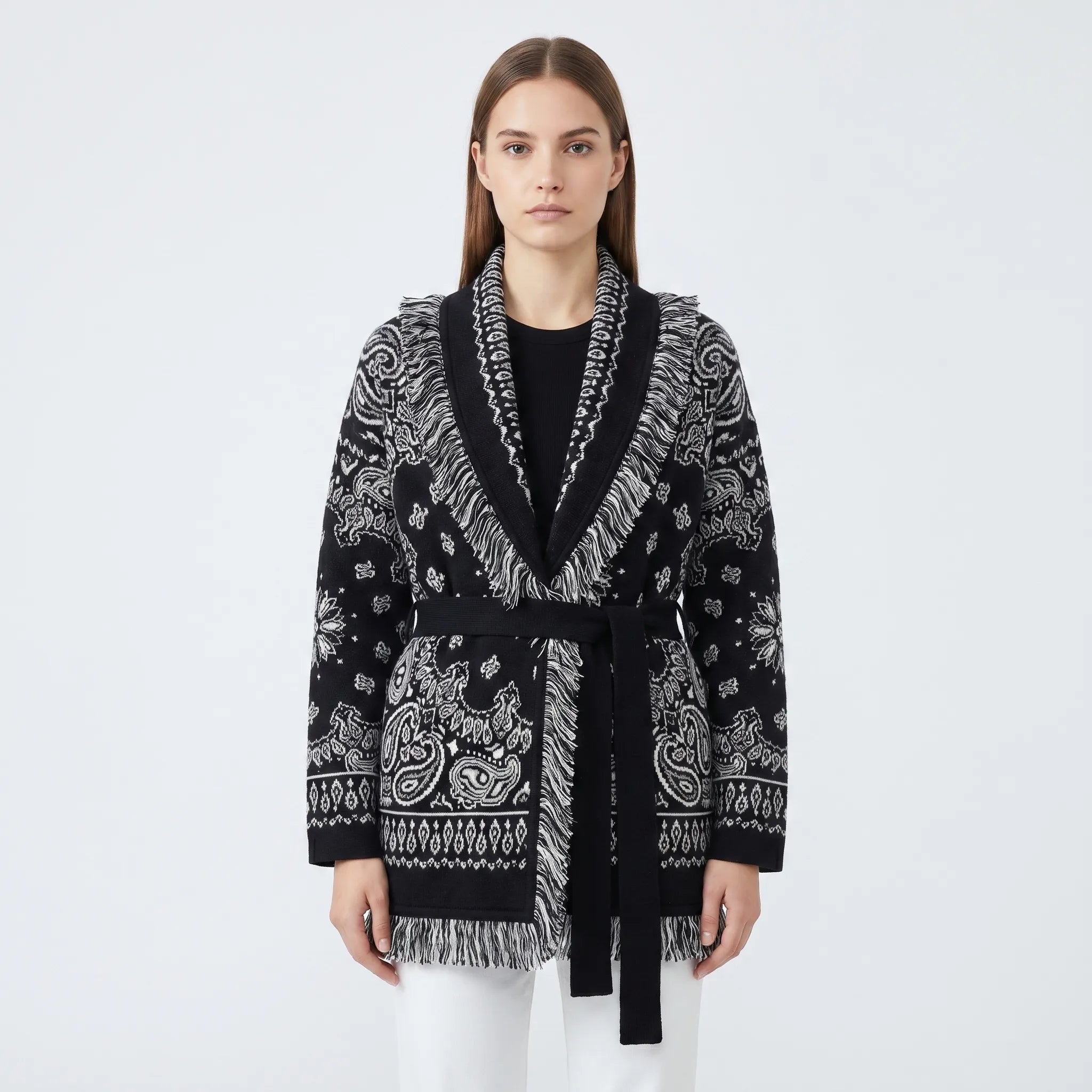 Nordspur | Fringeknit Fringed Knit Cardigan