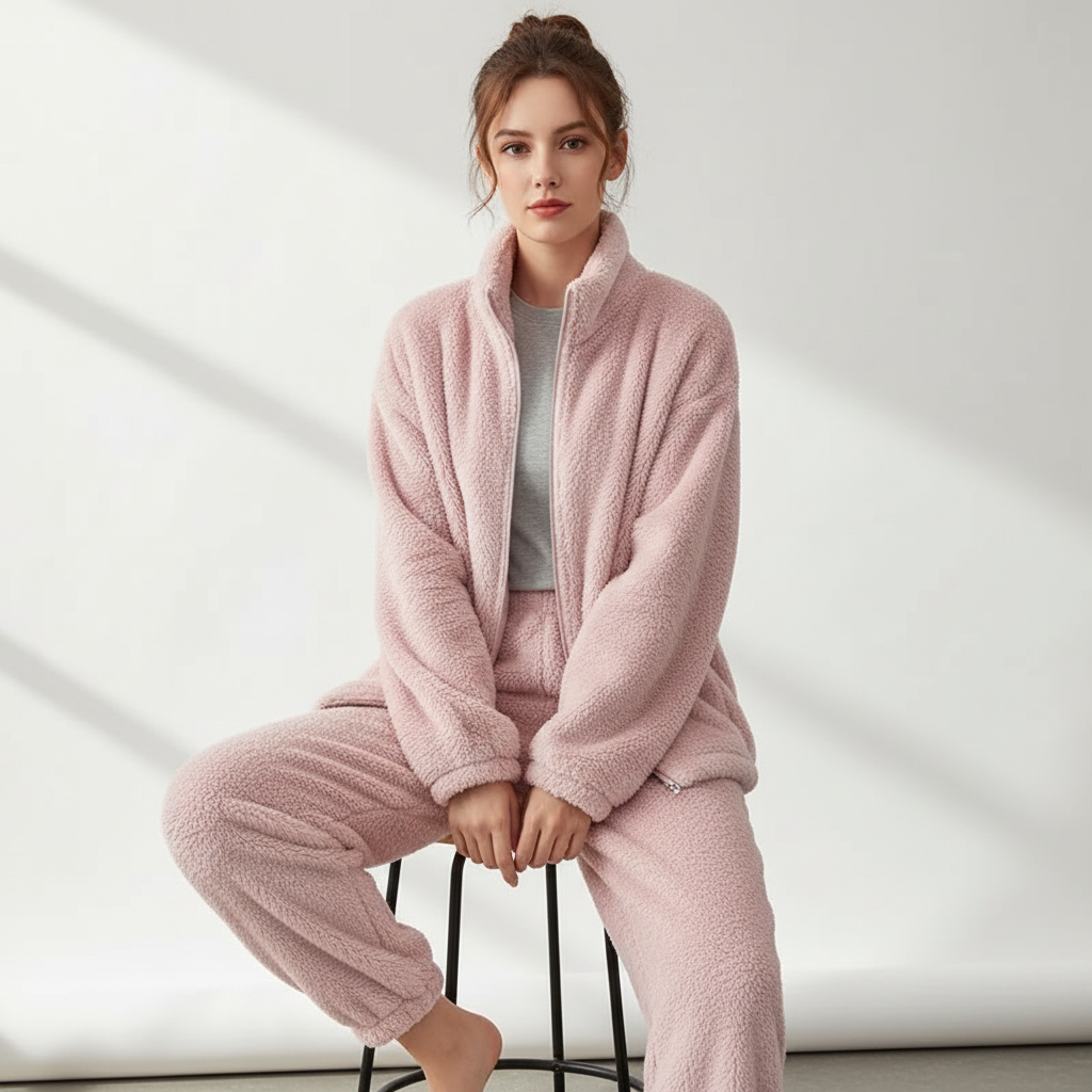 Nordspur | Furrene Thick Zip Front Loungewear Set