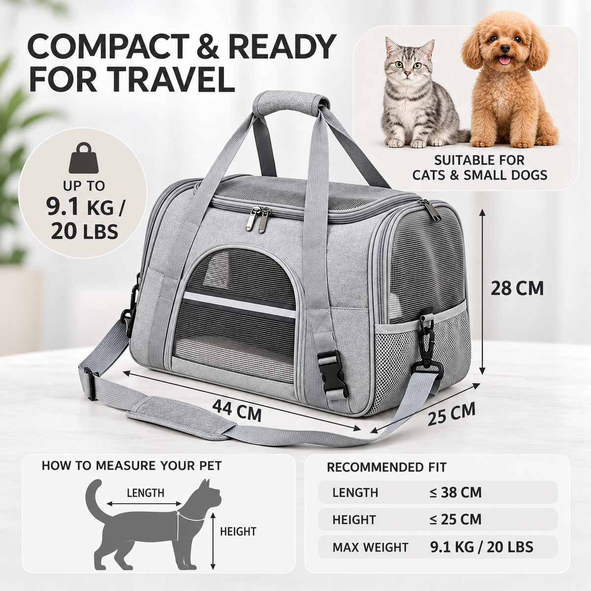 Nordspur | Furriko Soft-Sided Airline-Approved Pet Carrier Bag
