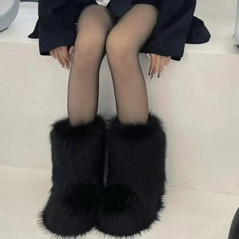 Nordspur | Furrique Mid Calf Fluffy Boots