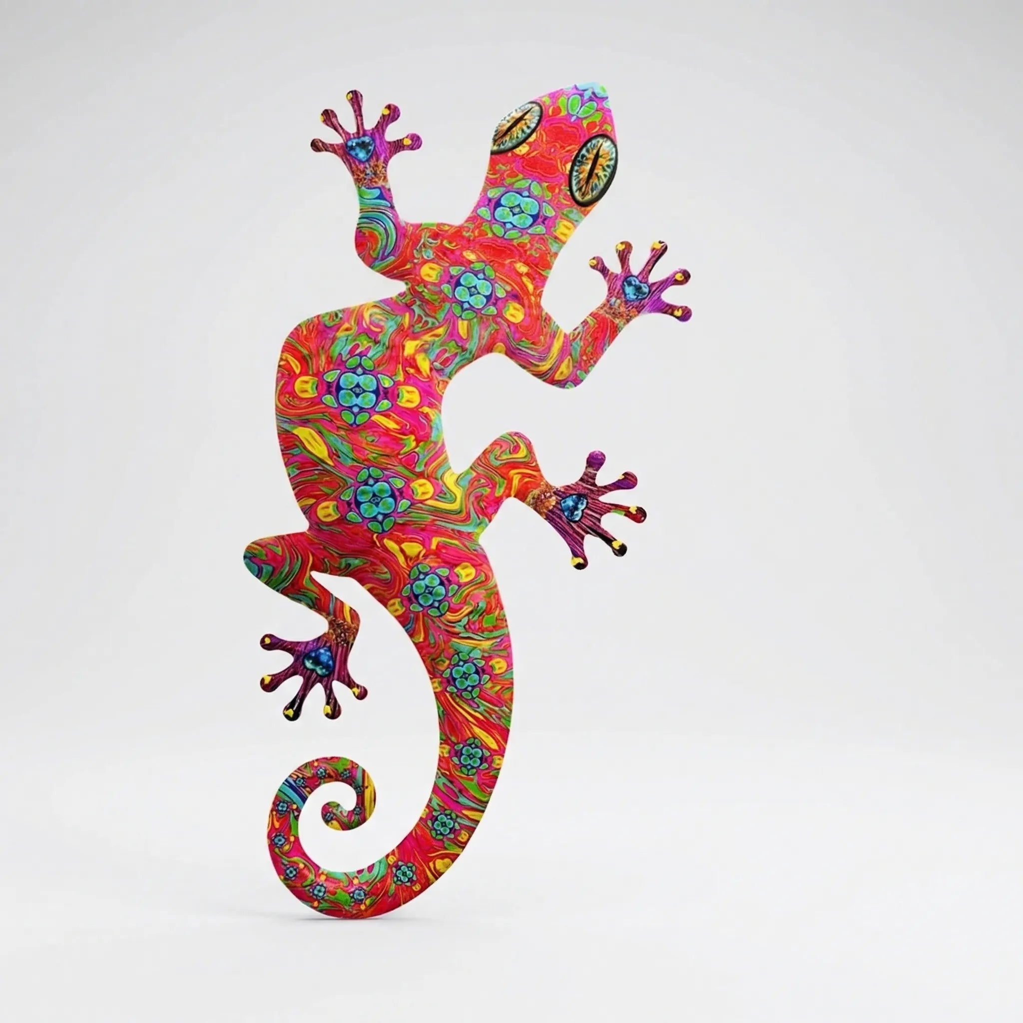 Nordspur | Geckoura Vibrant Painted Gecko Wall Sculpture