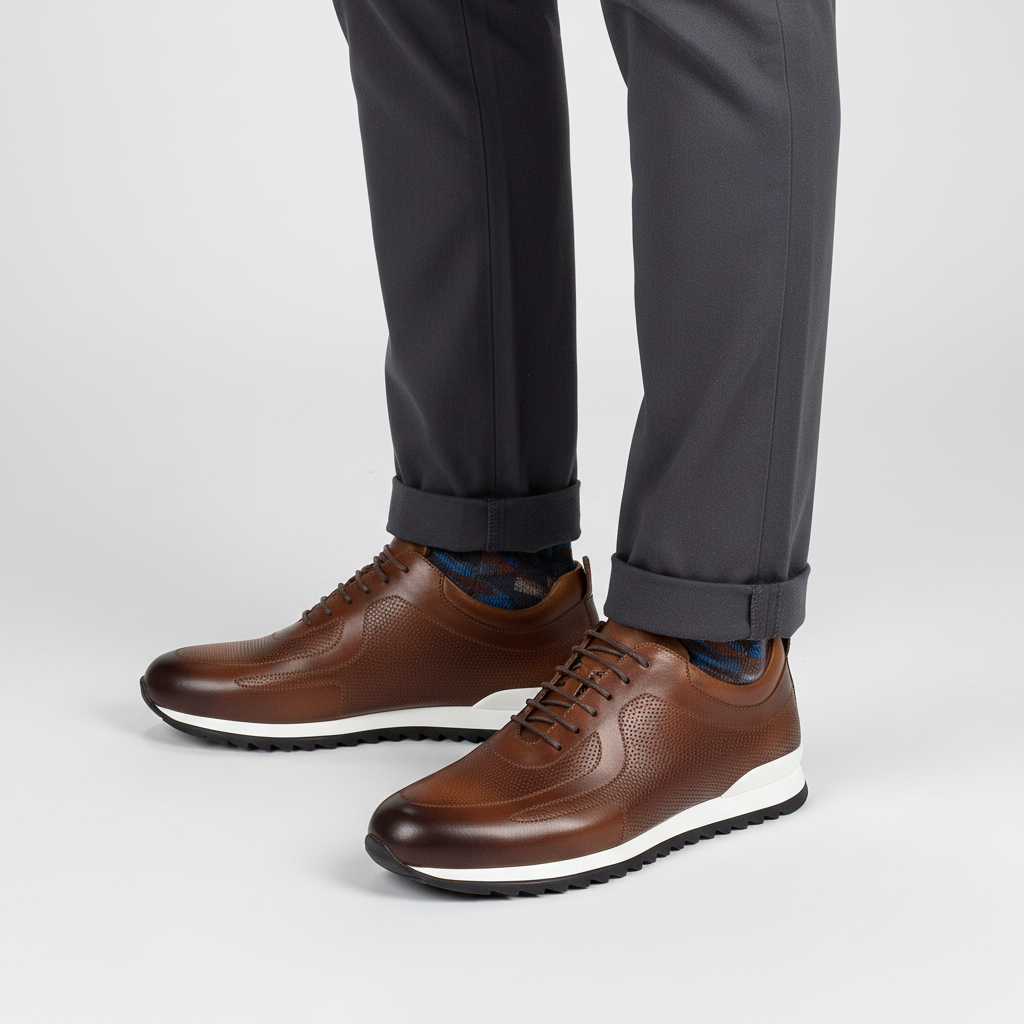 Nordspur | Genuine Leather Lace Up Sneaker