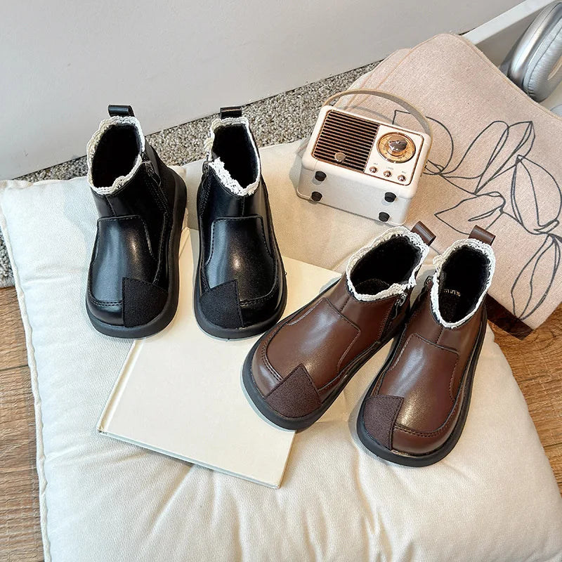 Nordspur | Girls Ankle Lace Trim Boots