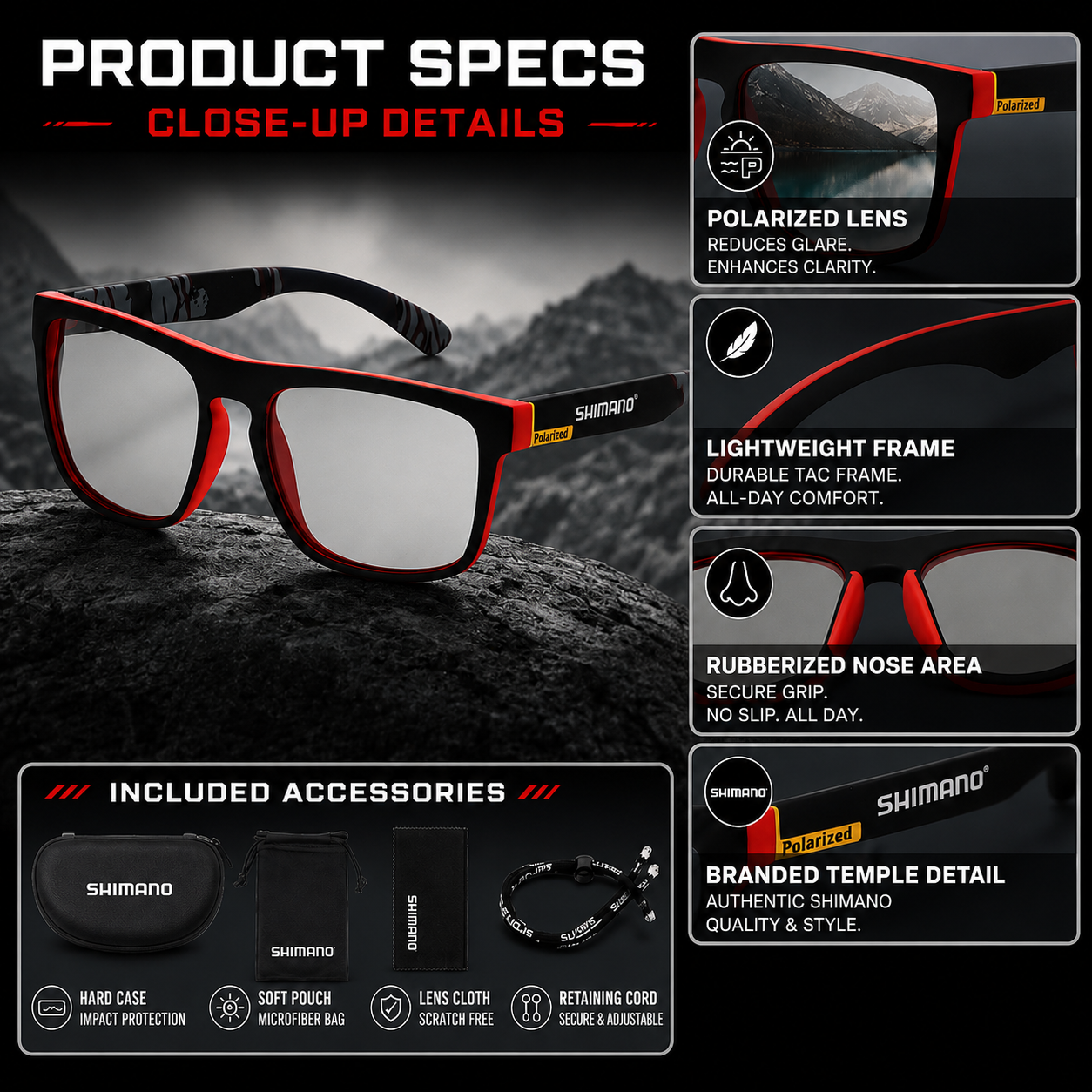 Nordspur | Glarex Polarised Wraparound Outdoor Sunglasses