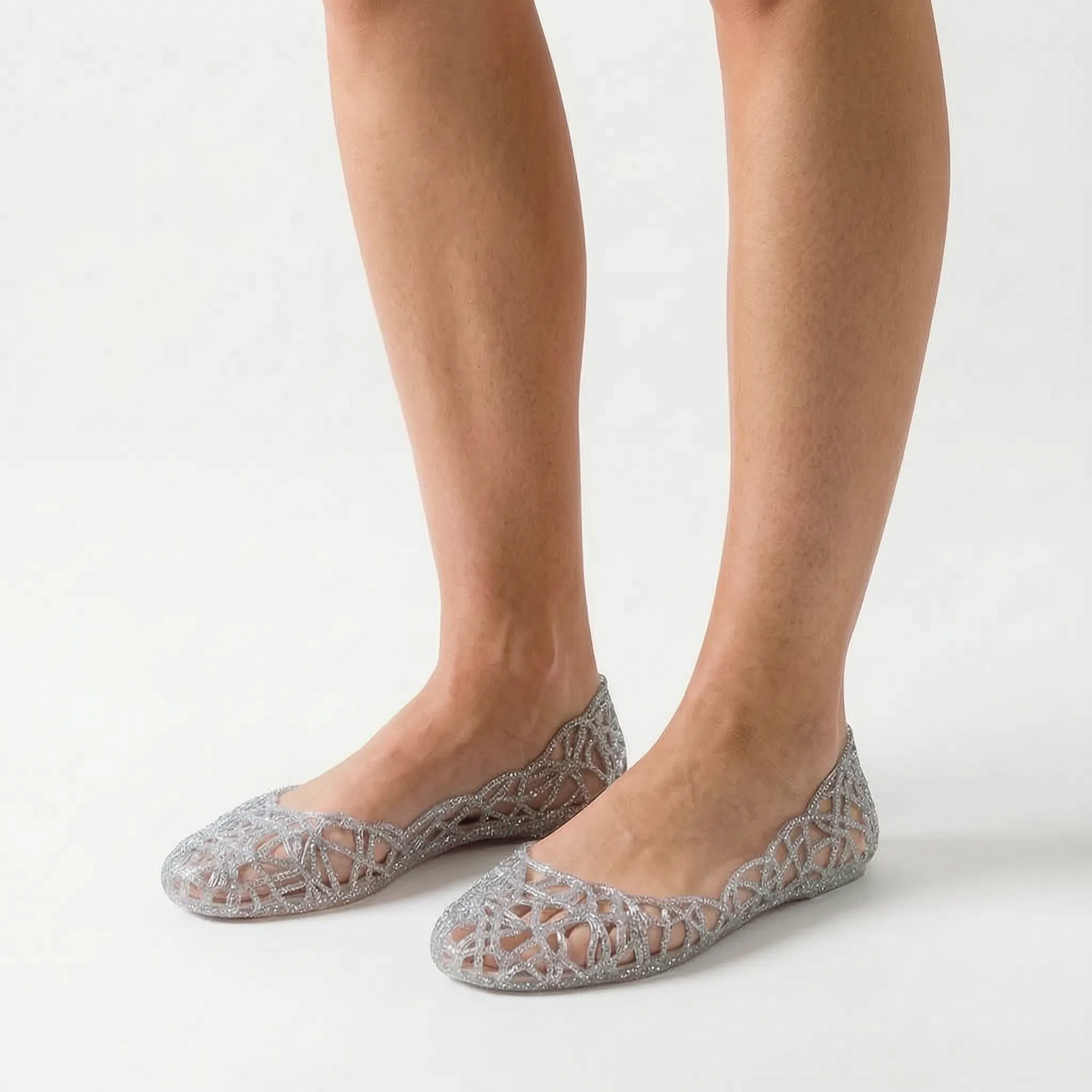Nordspur | GlimmerSlip Flat Jelly Sandals For Women