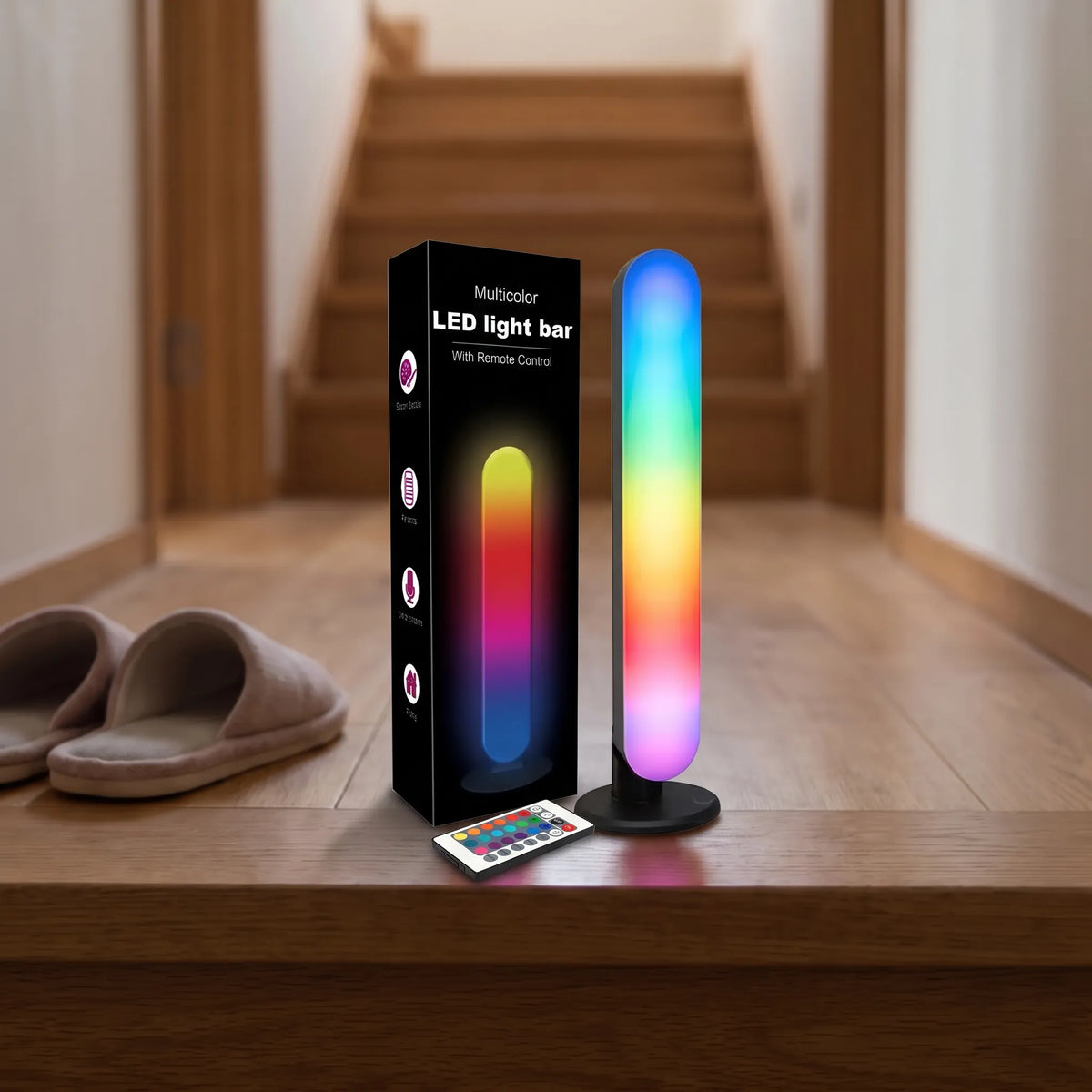 Nordspur | Glowbay Slim Rectangular RGB Night Light Bar For Stairs And Desks