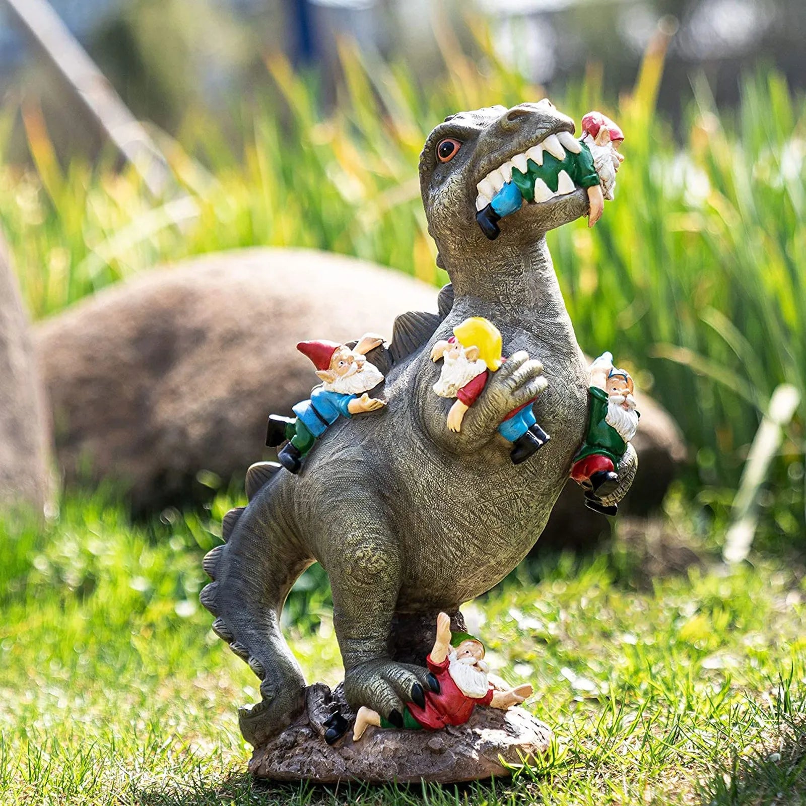 Nordspur | Gnomivore Humorous Outdoor Dinosaur Garden Figurine