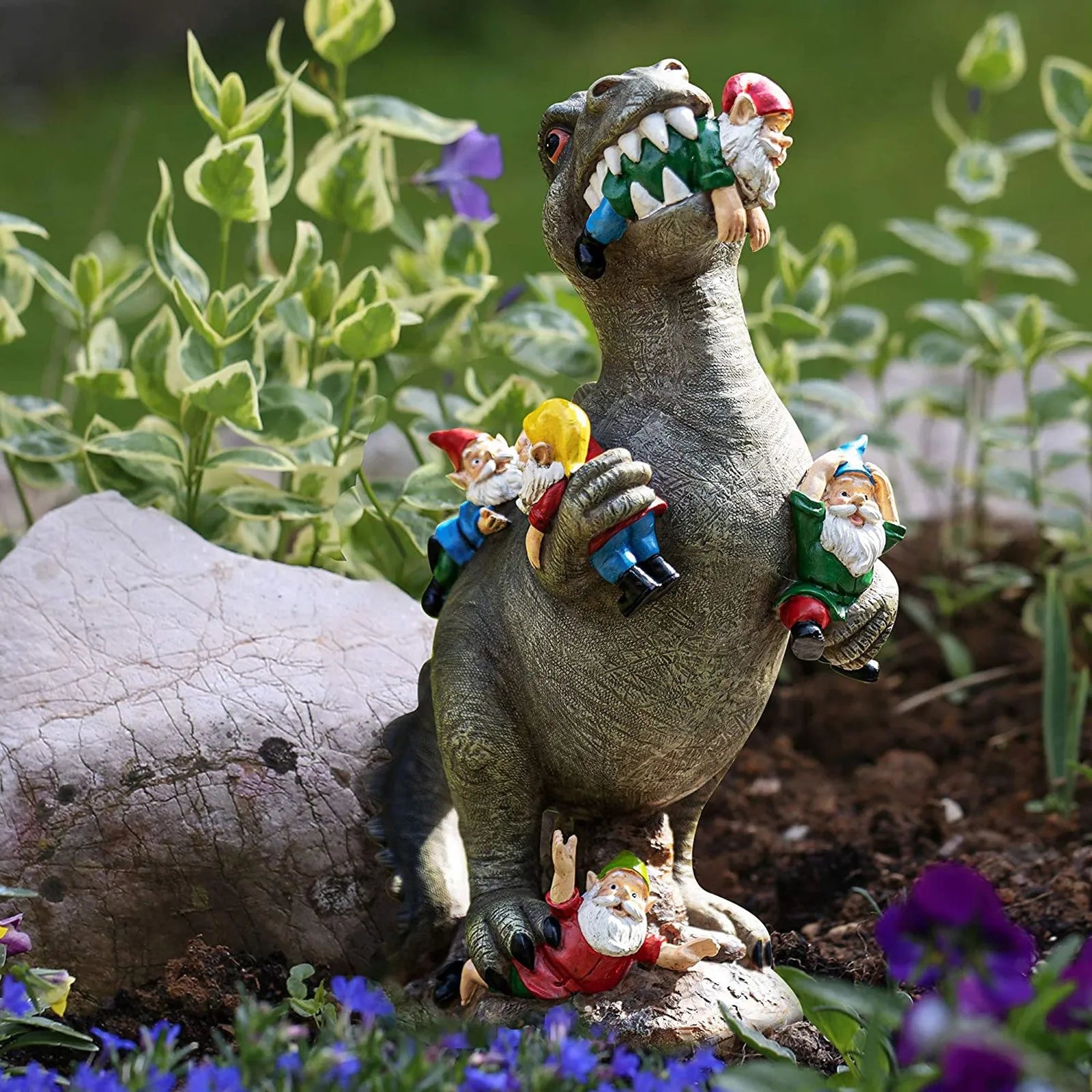 Nordspur | Gnomivore Humorous Outdoor Dinosaur Garden Figurine