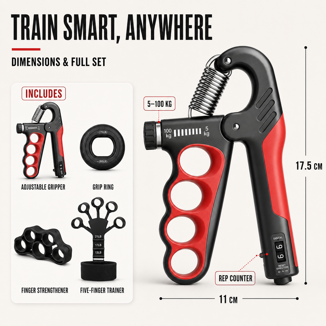 Nordspur | Grippora Adjustable Metal Hand Gripper