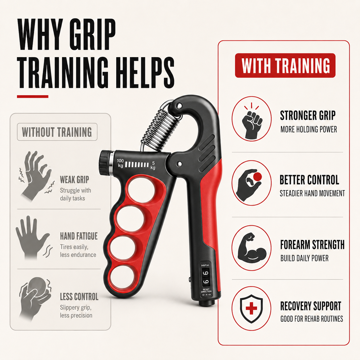 Nordspur | Grippora Adjustable Metal Hand Gripper