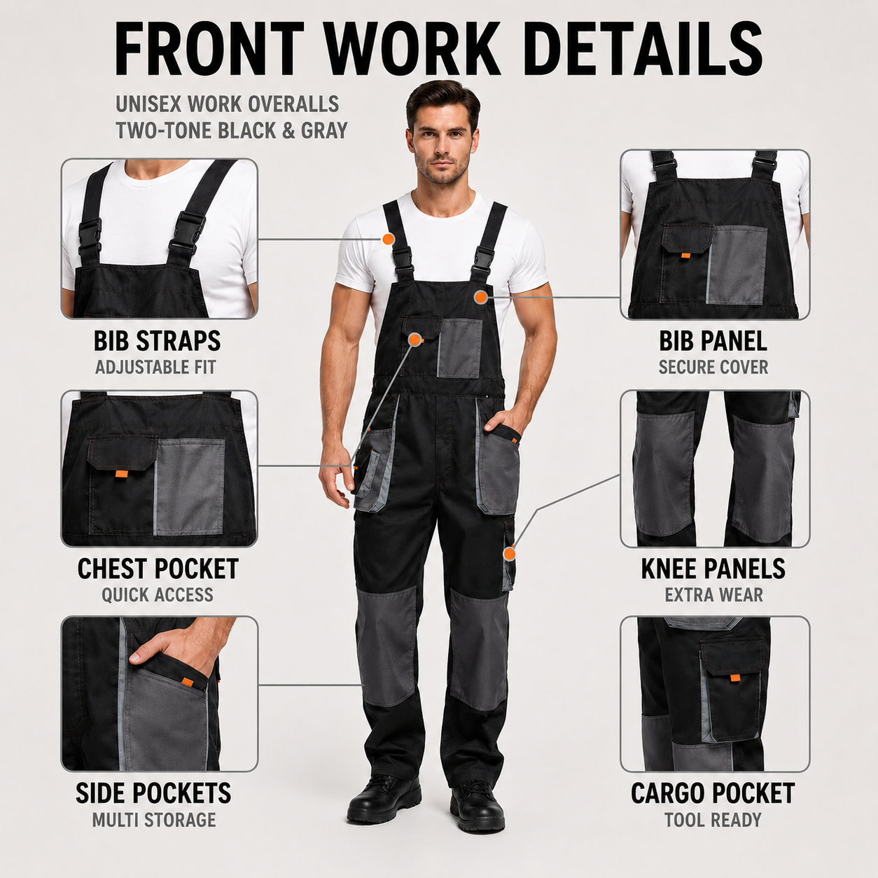 Nordspur | Gruvtek Multi-Pocket Bib Overall Workwear Suit