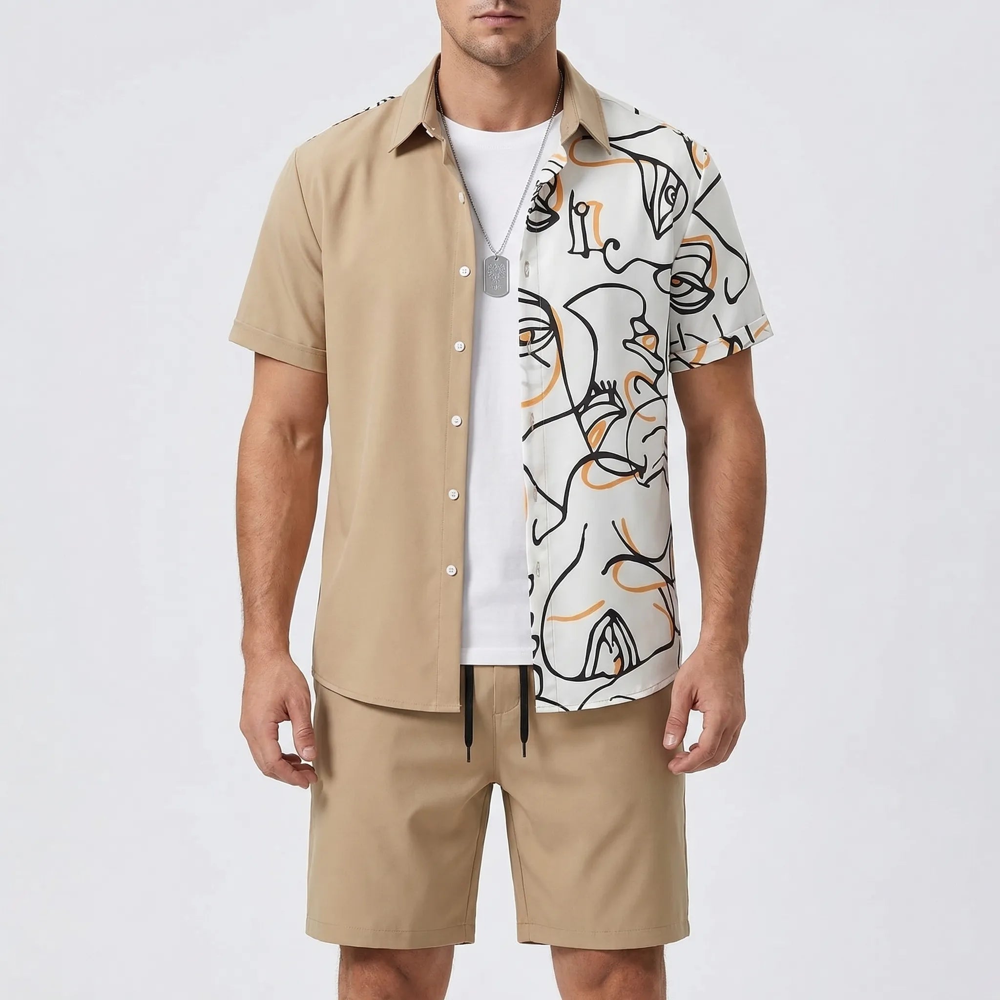 Nordspur | Havano Printed Short Sleeve Shirt And Shorts Set
