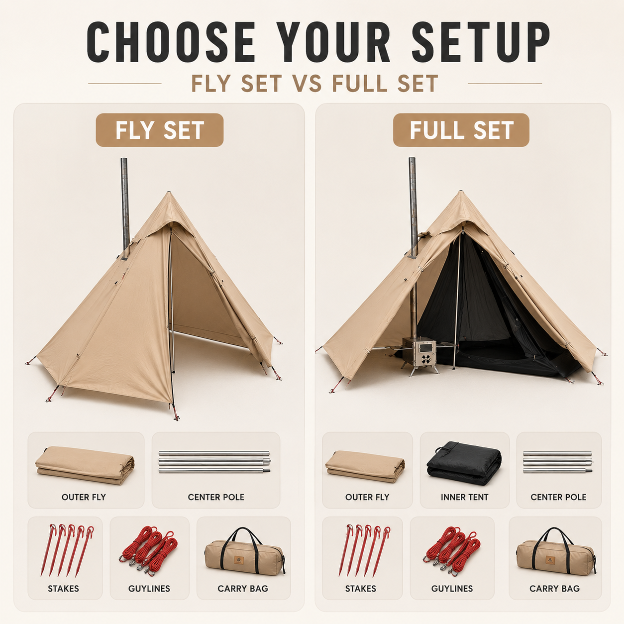 Nordspur | HearthPeak Single Person Pyramid Tent