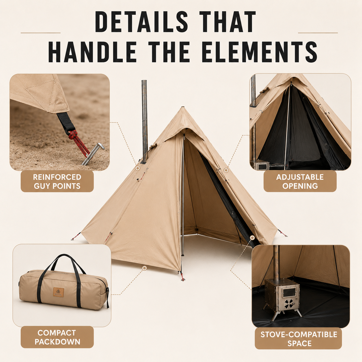Nordspur | HearthPeak Single Person Pyramid Tent