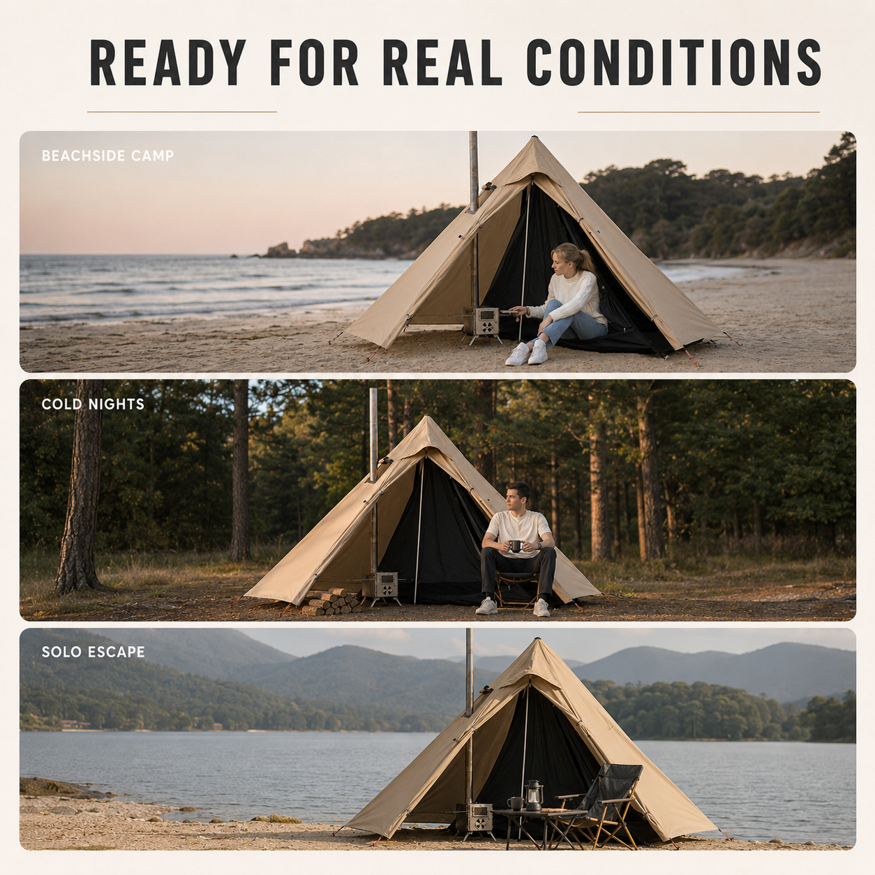 Nordspur | HearthPeak Single Person Pyramid Tent