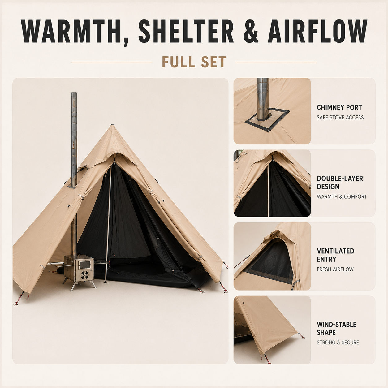 Nordspur | HearthPeak Single Person Pyramid Tent