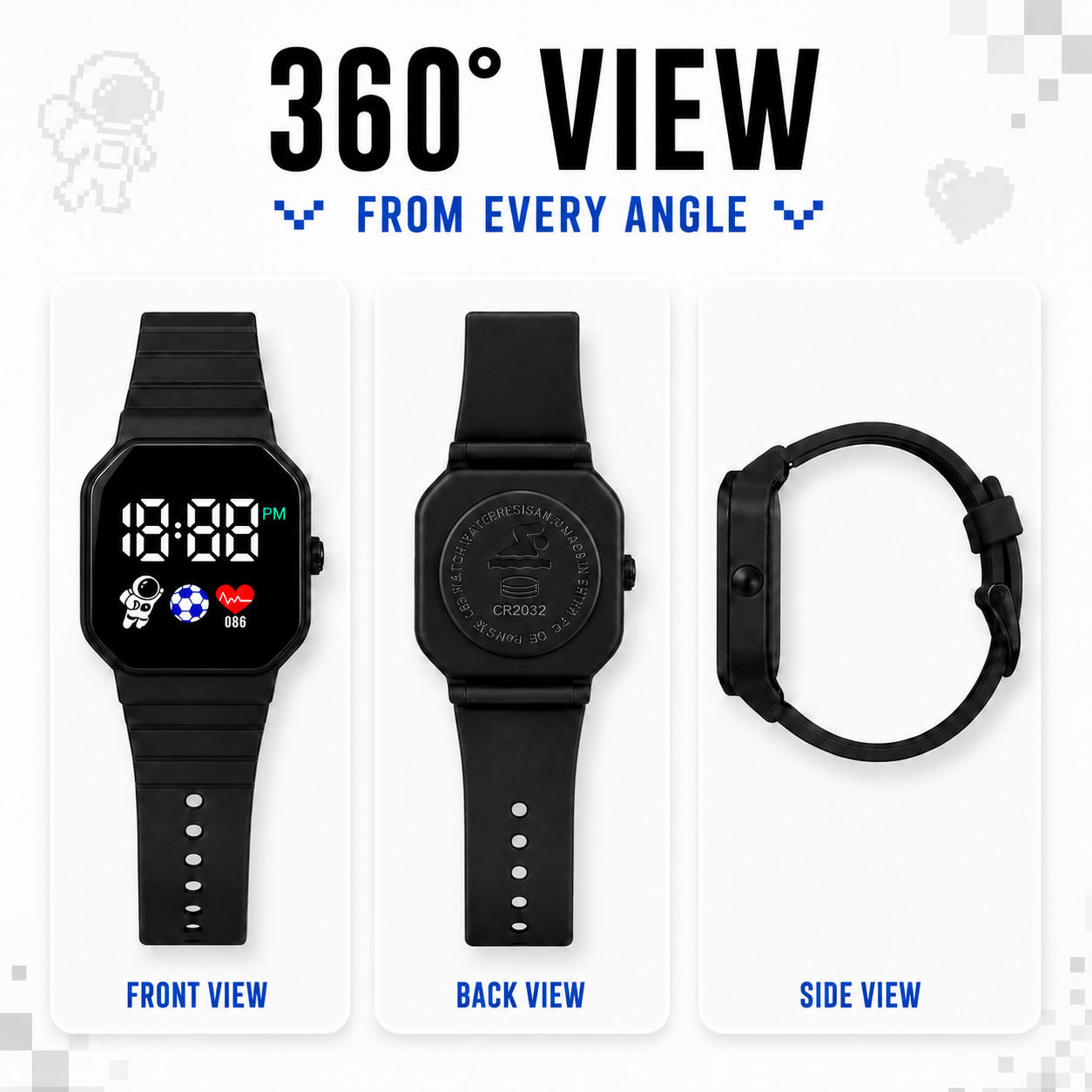 Nordspur | Kids LED Digital Watch – Waterproof – Spaceman Design