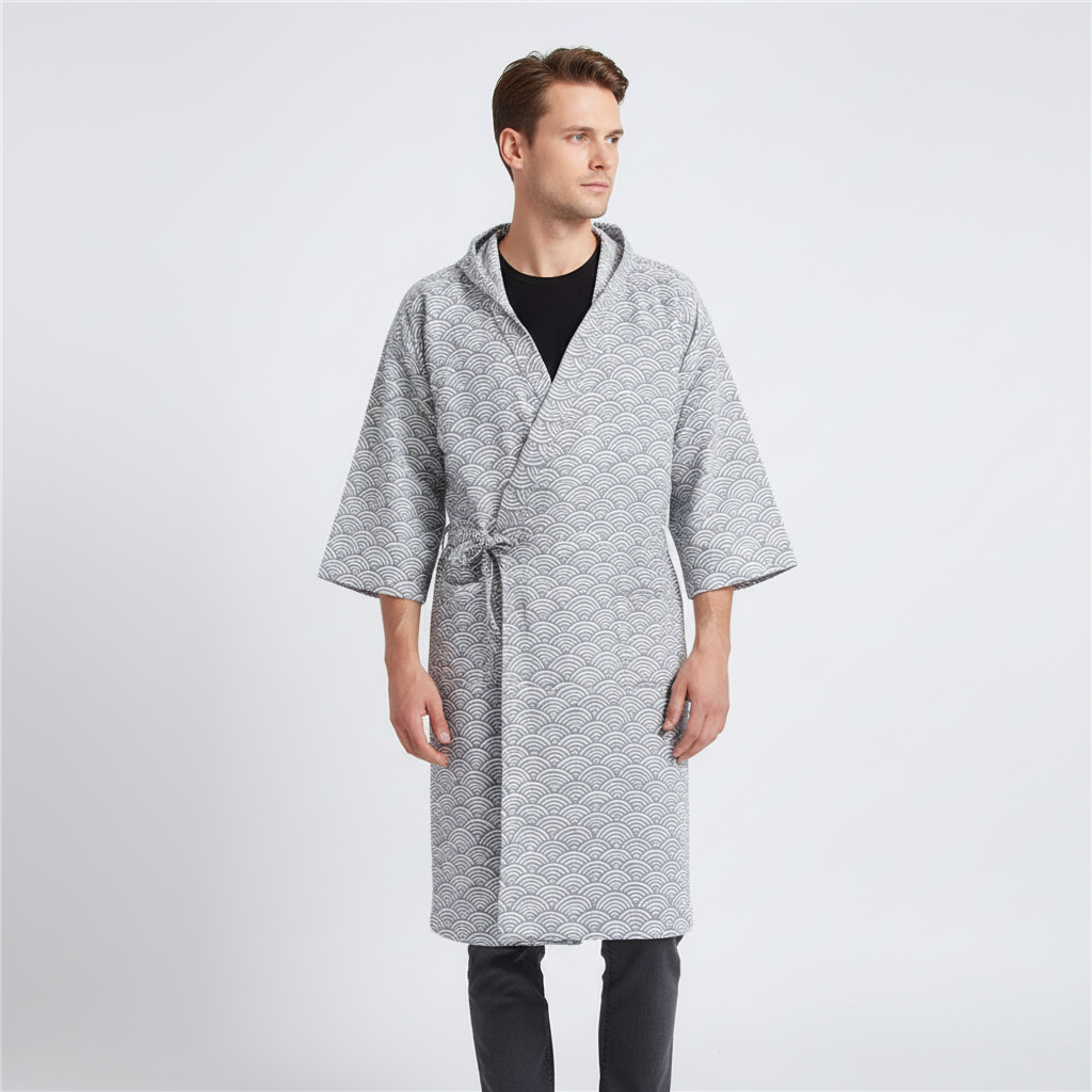 Nordspur | Kimonix Loose Hooded Robe With V Neck