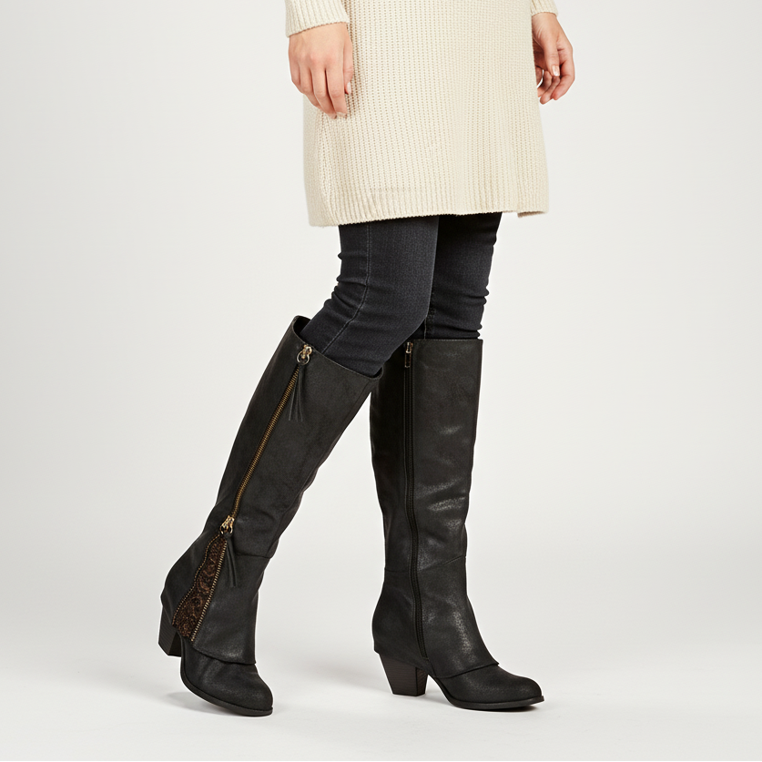 Nordspur | Knee High Folded Shaft Boots