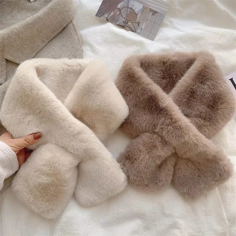 Nordspur | Knit Faux Rabbit Fur Scarf