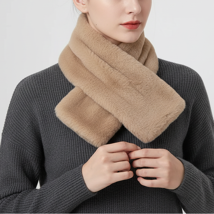 Nordspur | Knit Faux Rabbit Fur Scarf