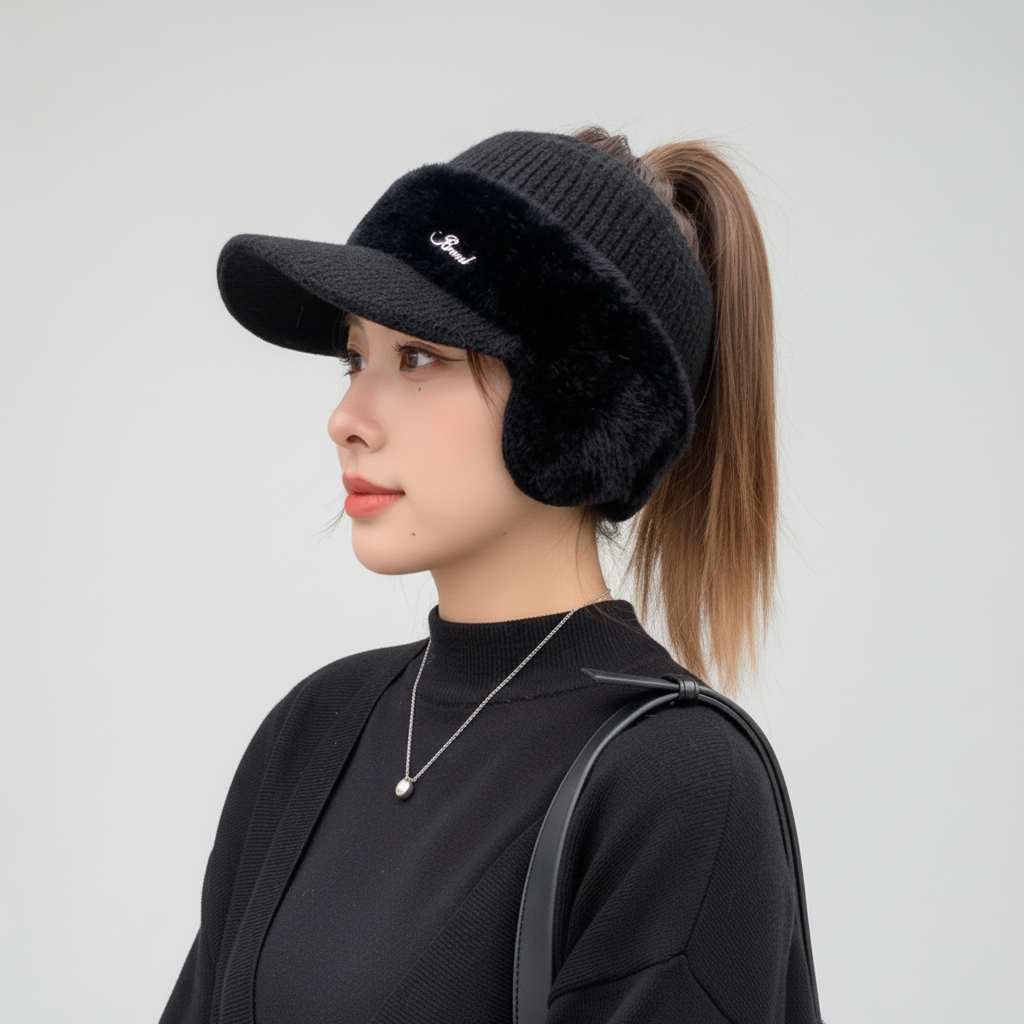 Nordspur | Knit Visor Cap With Earflaps
