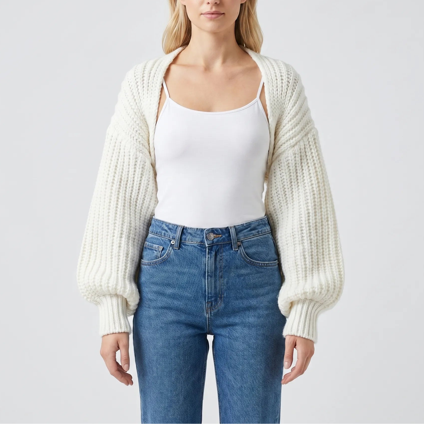 Nordspur | Knitra Ribbed Knit Cropped Bolero