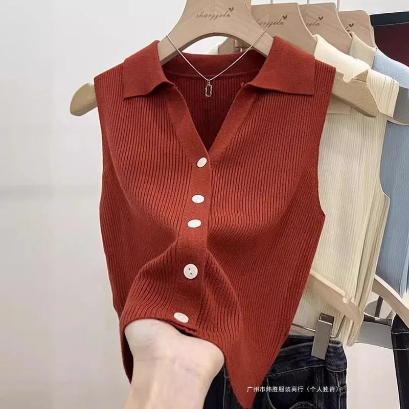 Nordspur | Korvelle Sleeveless Buttoned Knit Vest