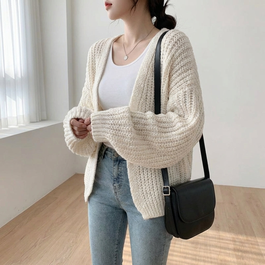 Nordspur | Lantriva Oversized Lantern Sleeve Cardigan