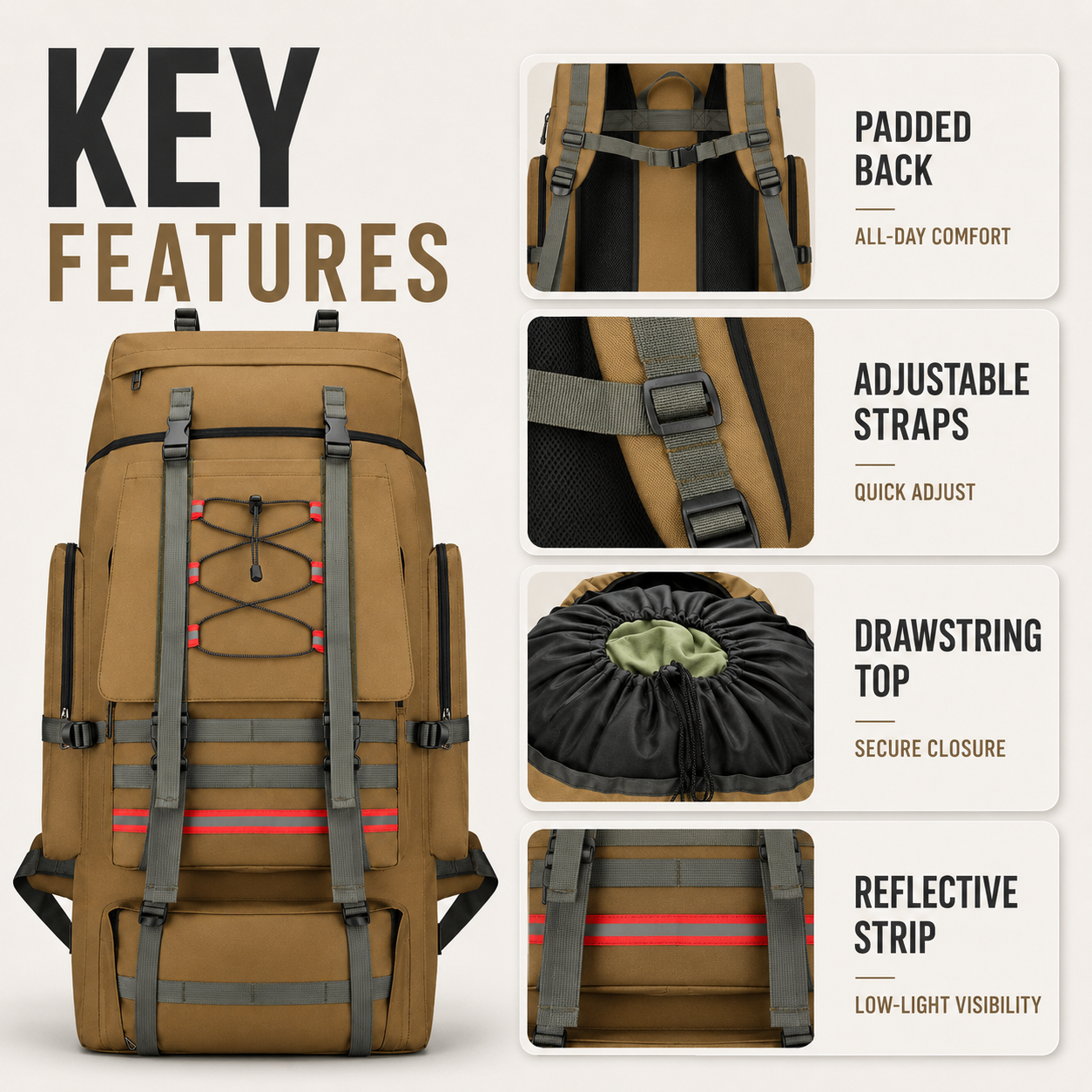 Nordspur | Large Capacity Hiking Backpack