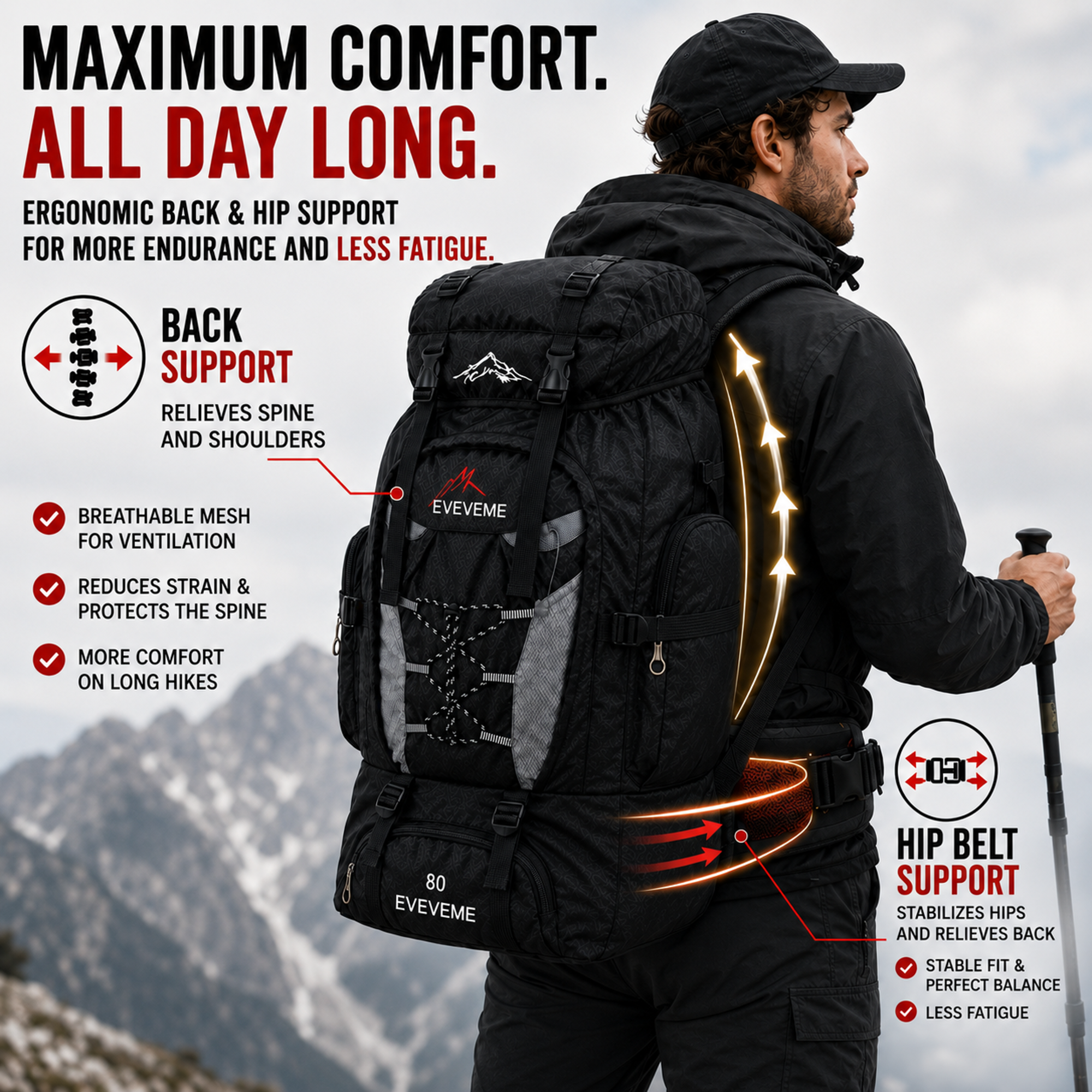 Nordspur | Large Volume Trekking Backpack