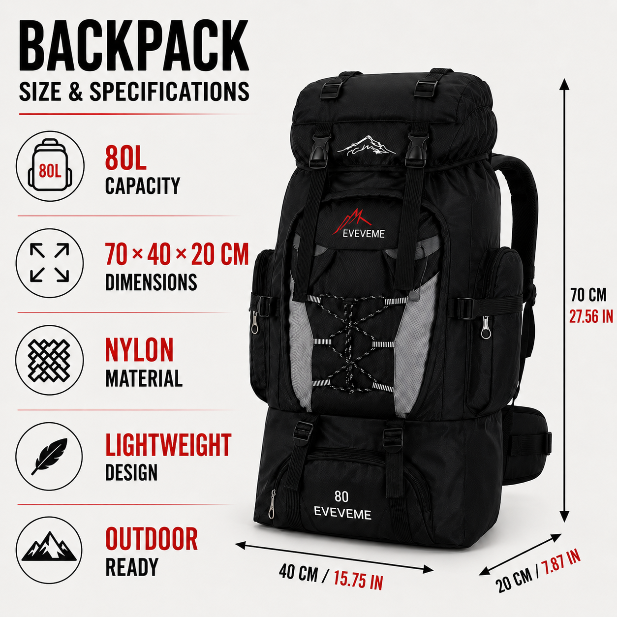 Nordspur | Large Volume Trekking Backpack
