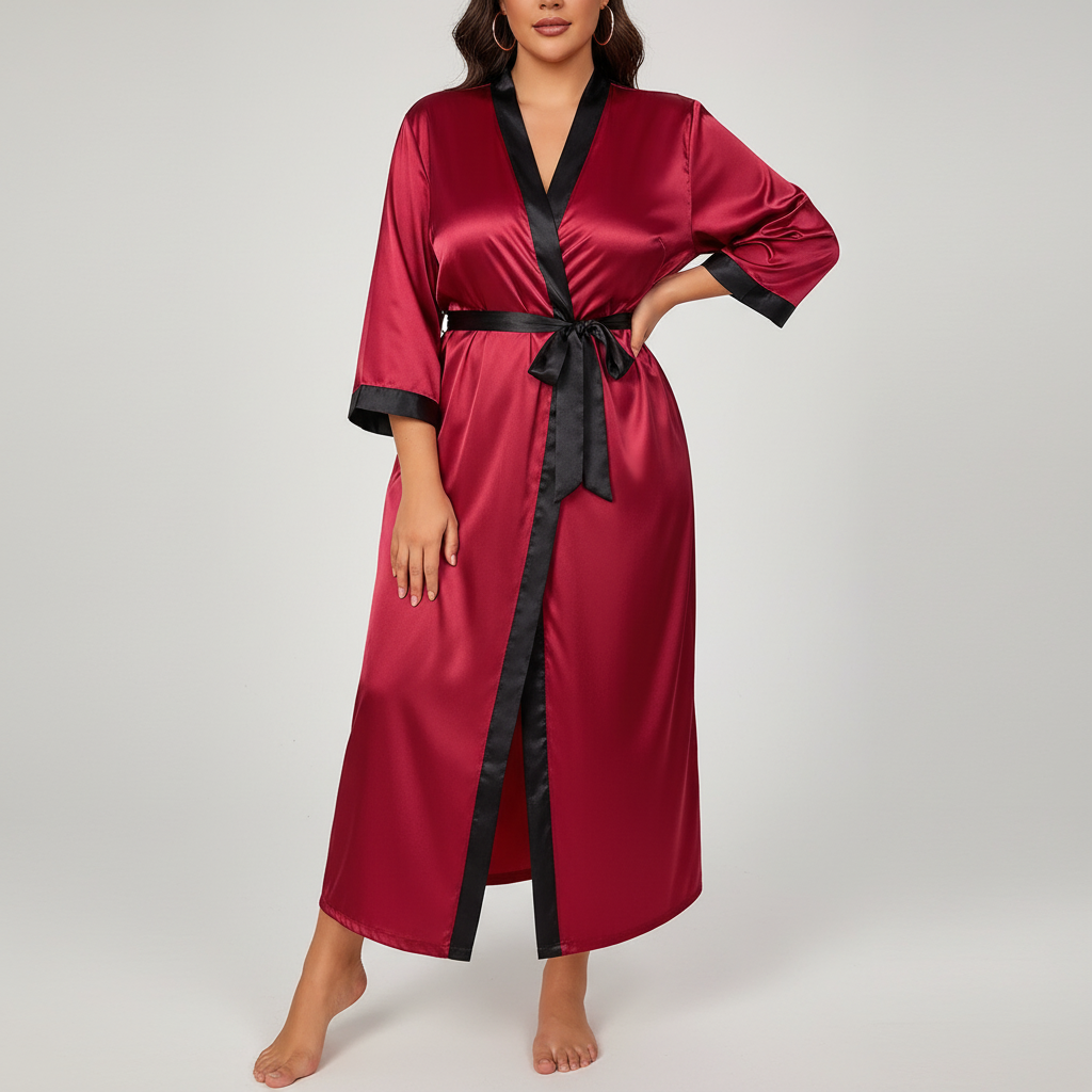 Nordspur | Leovella Plus Size Long Kimono Robe
