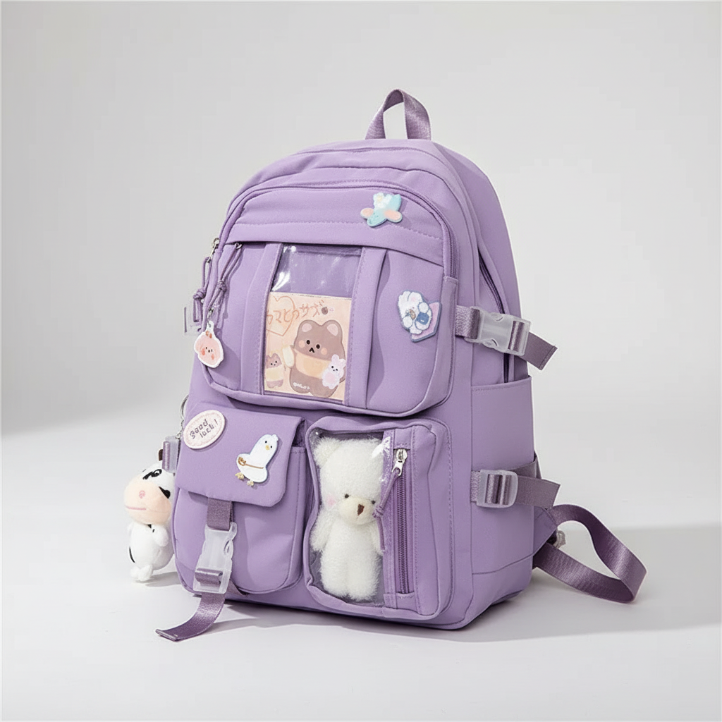 Nordspur | Lilacory Preppy Style Student Backpack