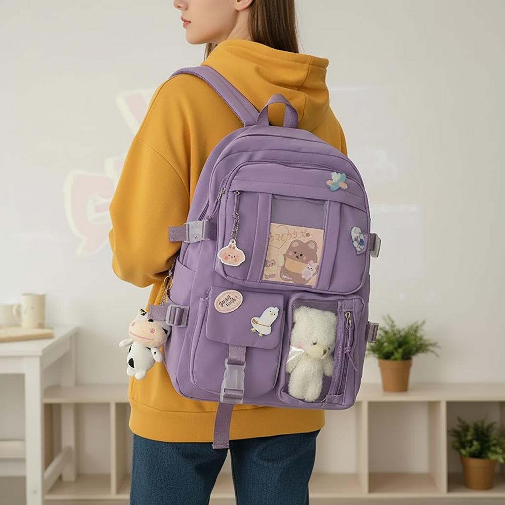 Nordspur | Lilacory Preppy Style Student Backpack