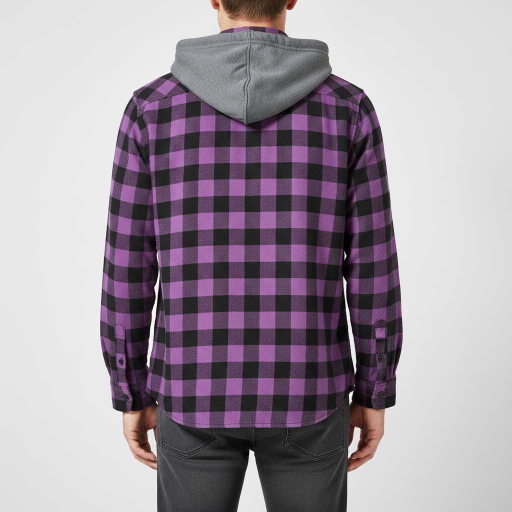 Nordspur | Long Sleeve Hooded Flannel Shirt