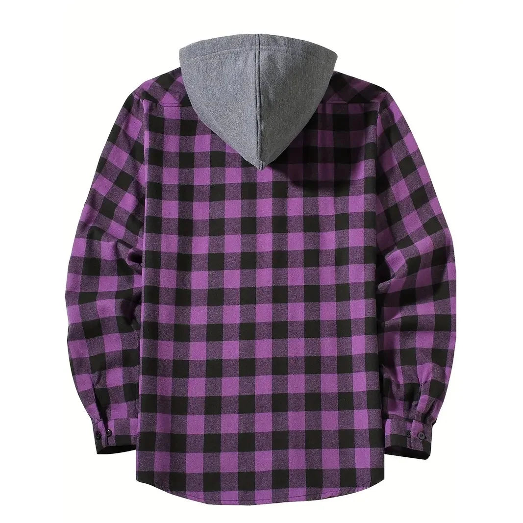 Nordspur | Long Sleeve Hooded Flannel Shirt