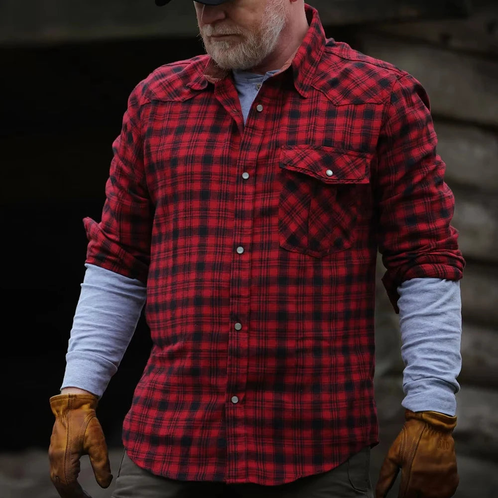Nordspur | Long Sleeve Plaid Flannel Shirt