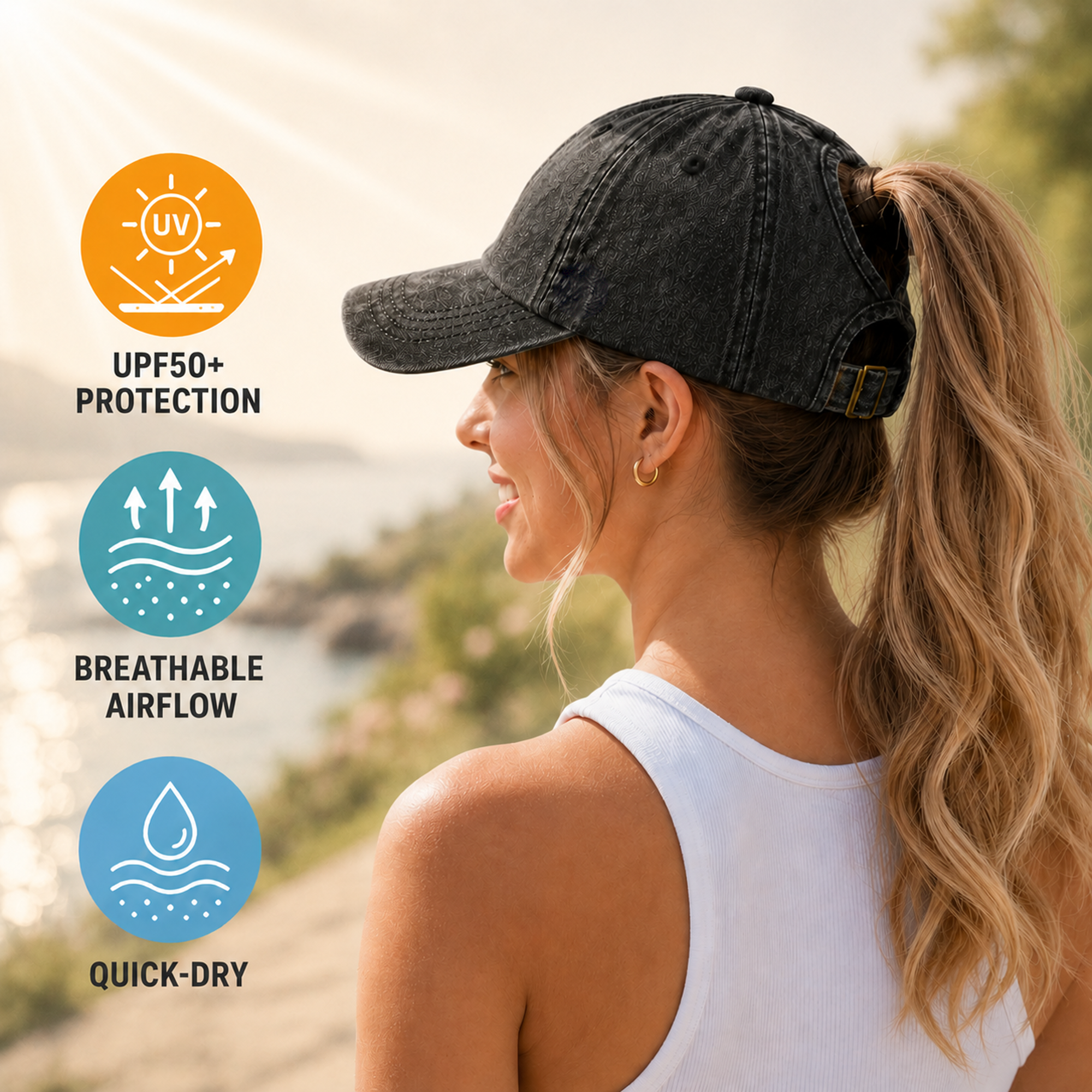 Nordspur | Lovelle Washed Retro Ponytail Cap