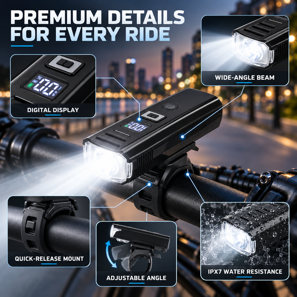 Nordspur | Luminaride Rechargeable Led Light Bike Headlight