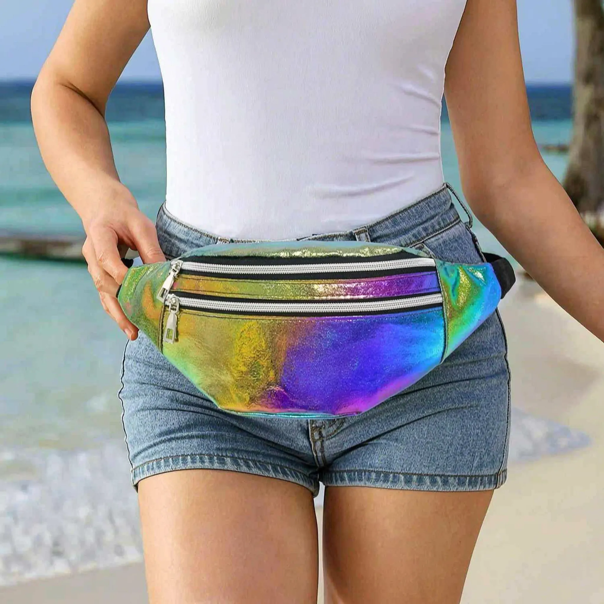 Nordspur | Luminos Holographic Zip-Front Bum Bag