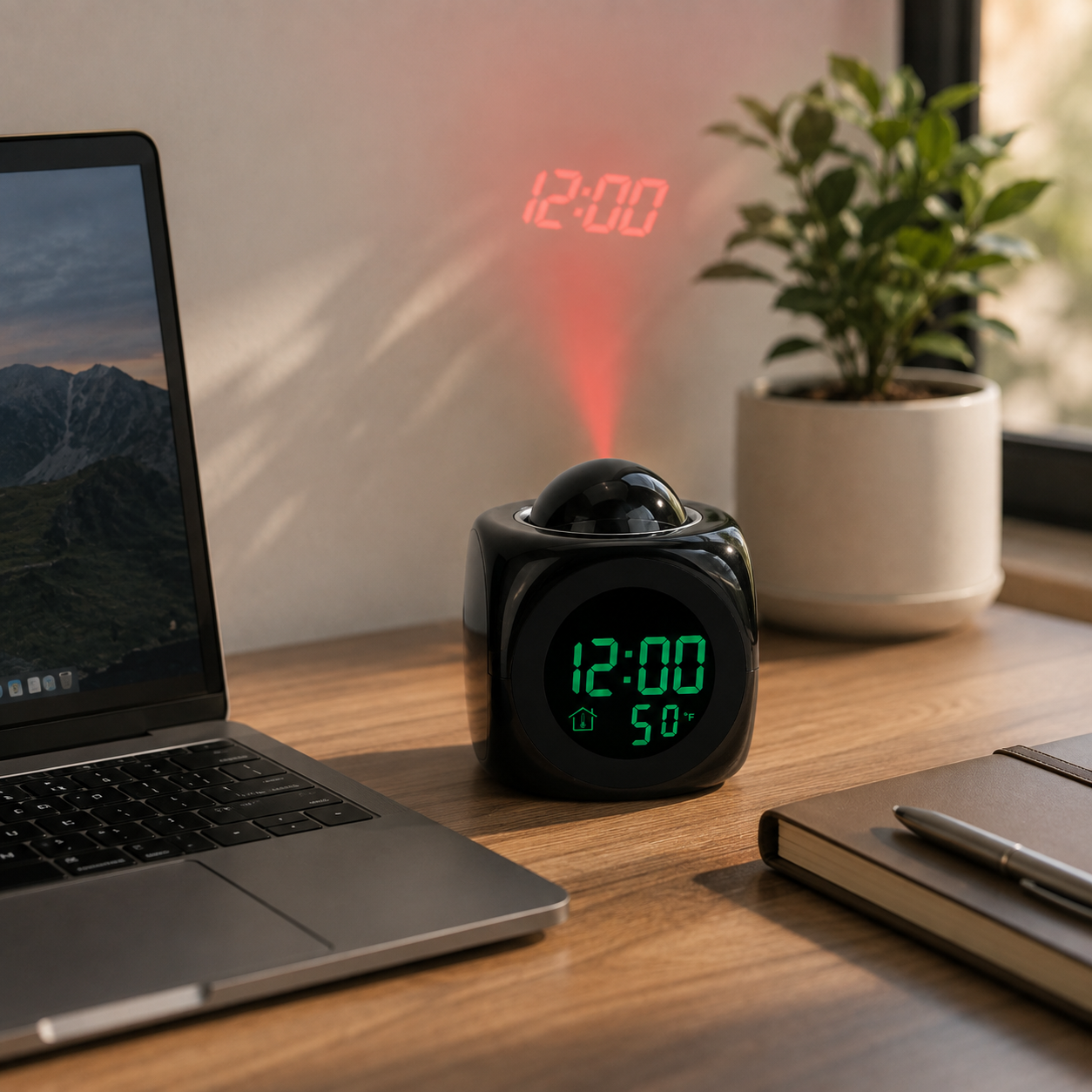 Nordspur | LuminovaCube Digital Projection Alarm Clock