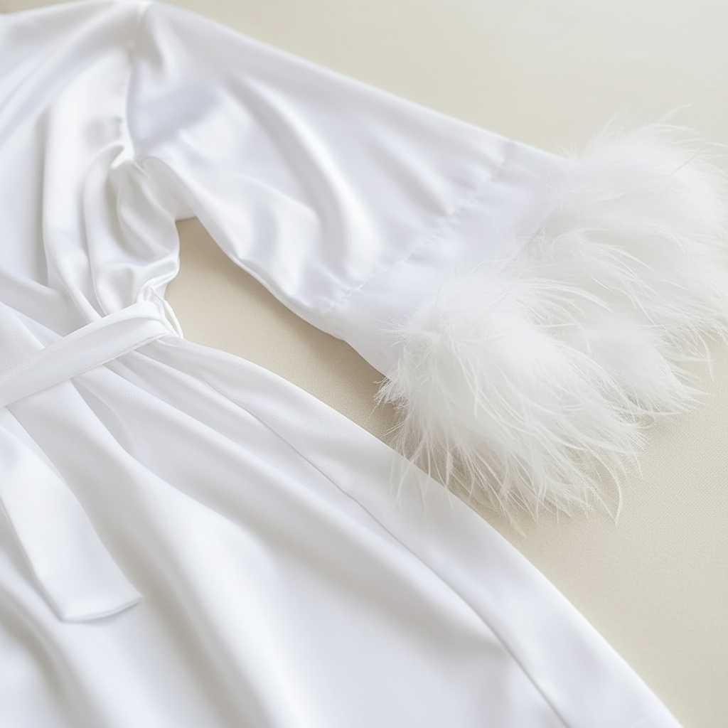 Nordspur | Lunavera Short Wrap Robe With Trim