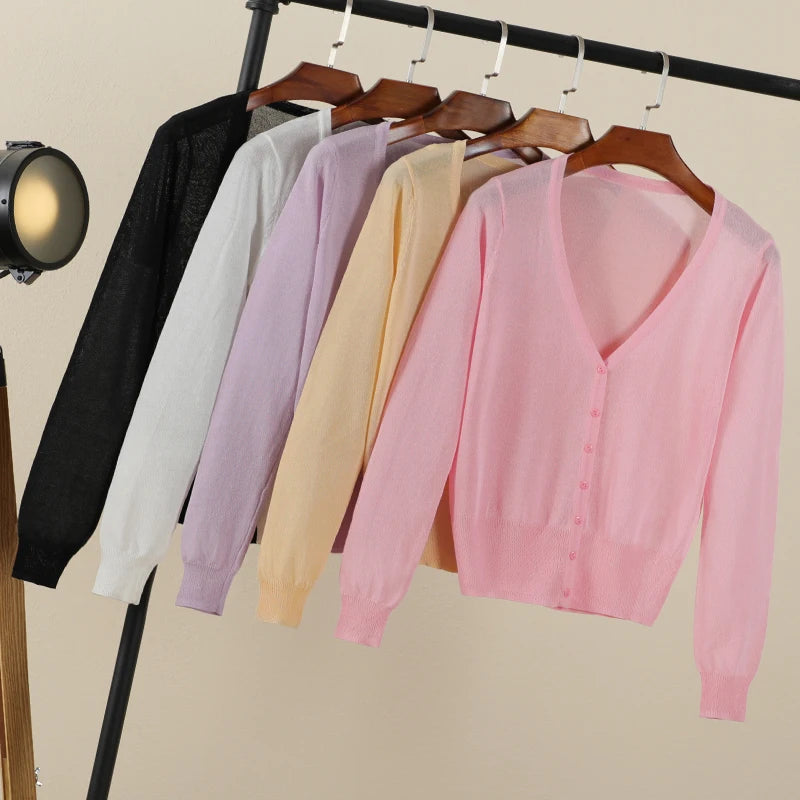 Nordspur | Luvette Cropped V Neck Cardigan