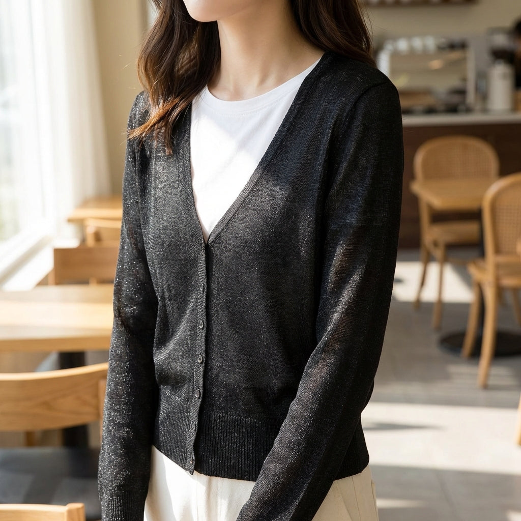 Nordspur | Luvette Cropped V Neck Cardigan