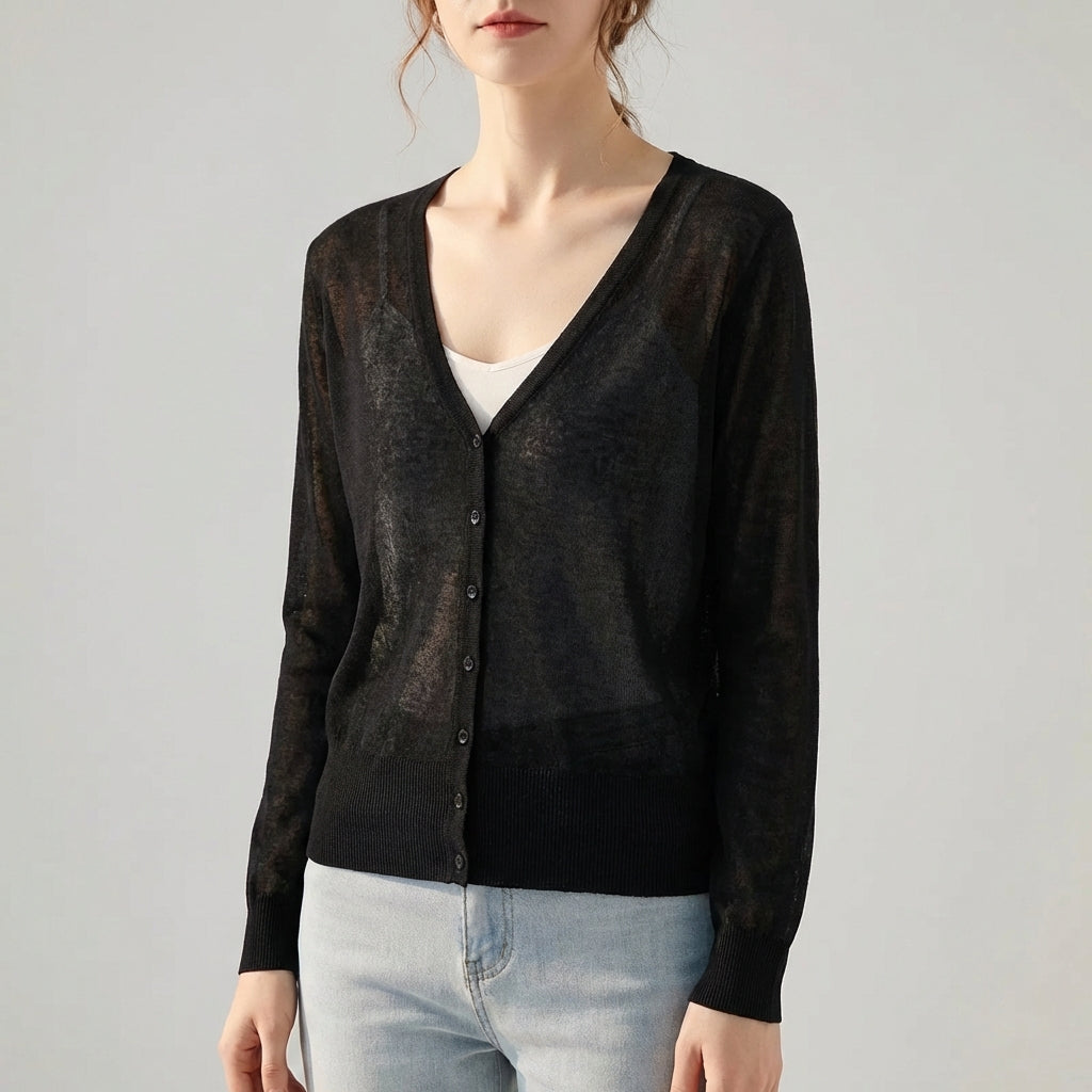 Nordspur | Luvette Cropped V Neck Cardigan