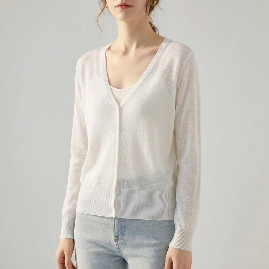 Nordspur | Luvette Cropped V Neck Cardigan