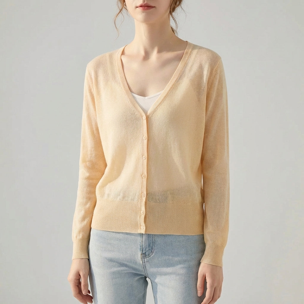 Nordspur | Luvette Cropped V Neck Cardigan